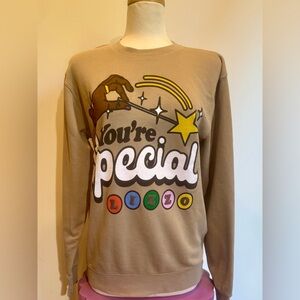 Lizzo Official Crewneck. Featuring “You're Special' Graphic Tan Sweatshirt - SM